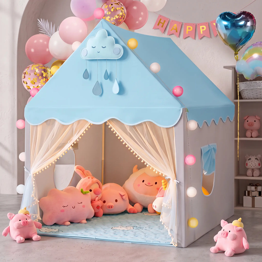 Enchanting blue house-shaped children&